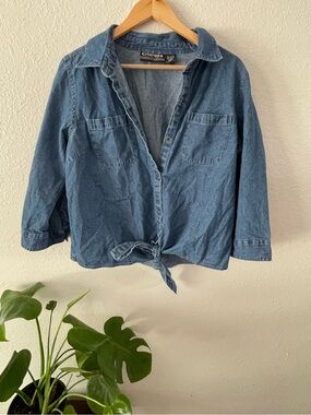 Blue Denim Button-Up Shirt